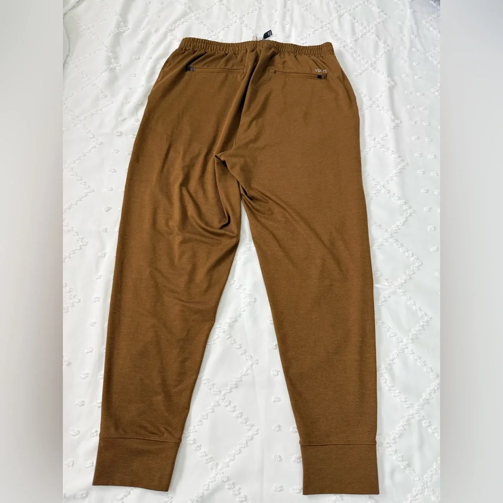 Vuori Men’s Sunday Performance Joggers – Warm Gold / Pecan Heather – Size XL - Picture 5 of 9